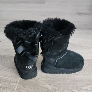 UGG Black Kids Boots with Bows